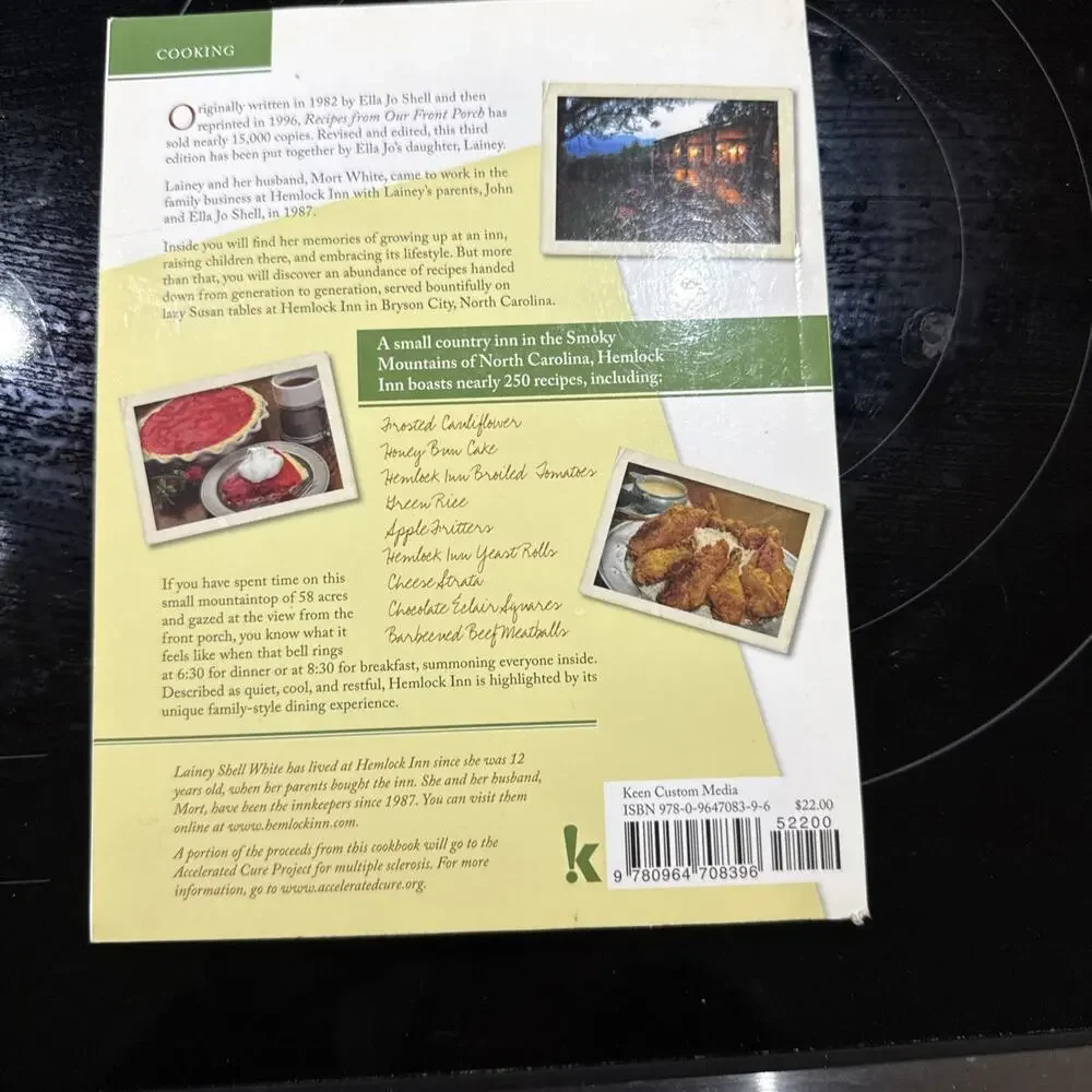 Recipes from Our Front Porch-Hemlock Inn-Bryson City-Lainey Shell White‎